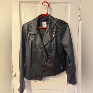 Gap faux leather moto jacket - size M